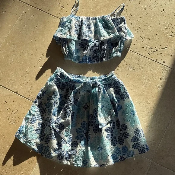Fábula (by Farm Rio) Floral Blue Kids Matching Set - Picture 3 of 7